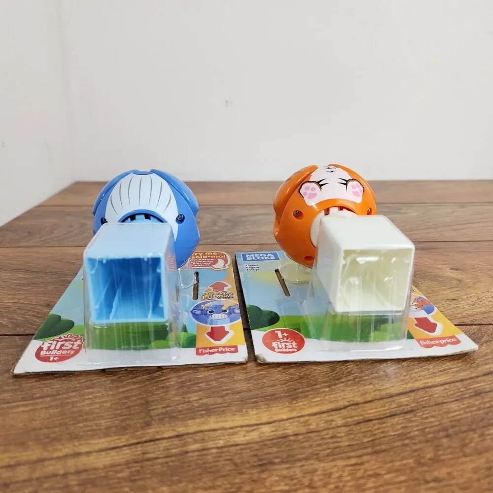 Fisher Price Peek A Block Tiger & Whale 2 pcs SET NEW